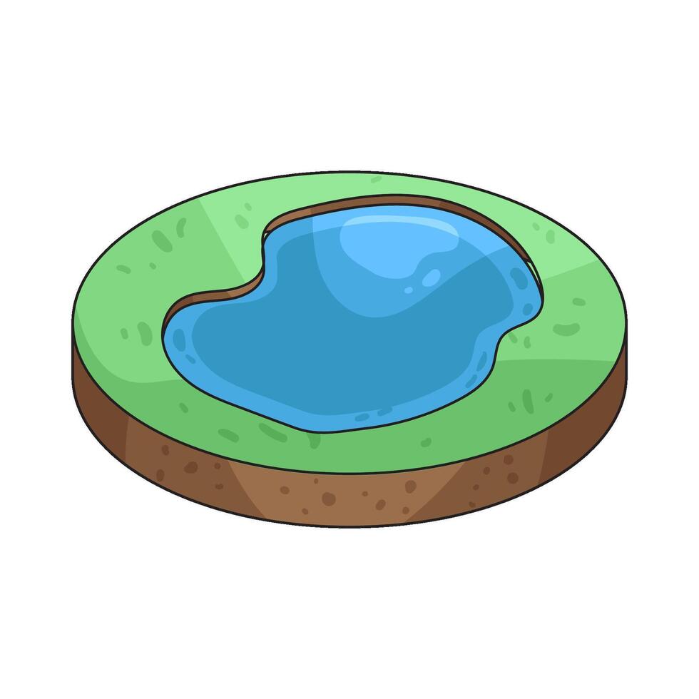 Illustration of lake vector