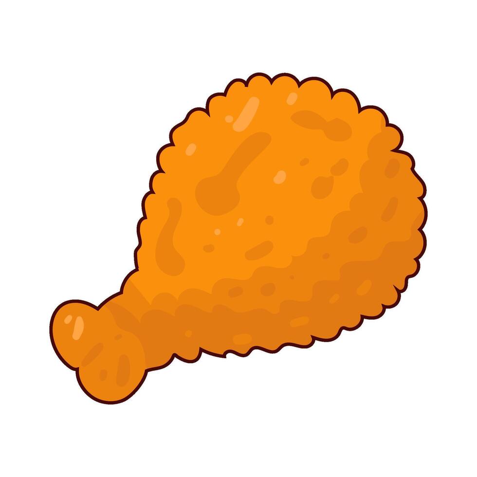 Illustration of fried chicken vector