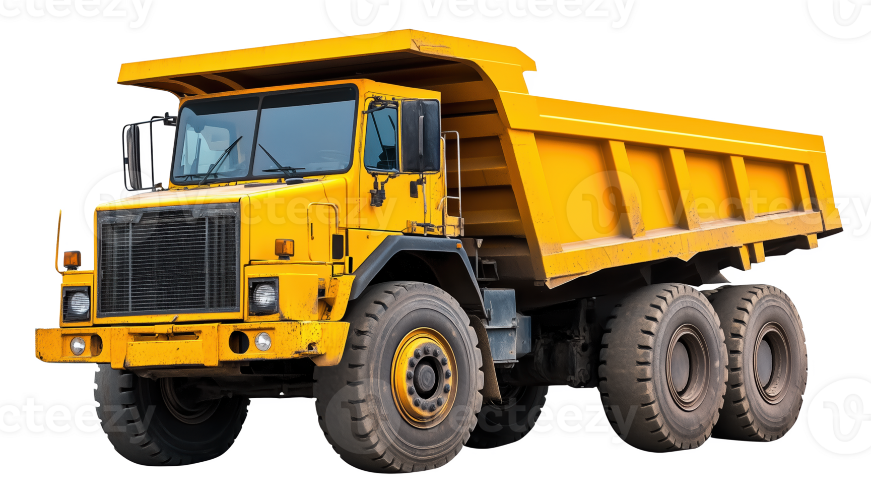 Heavy dump truck showcasing its robust design and features png