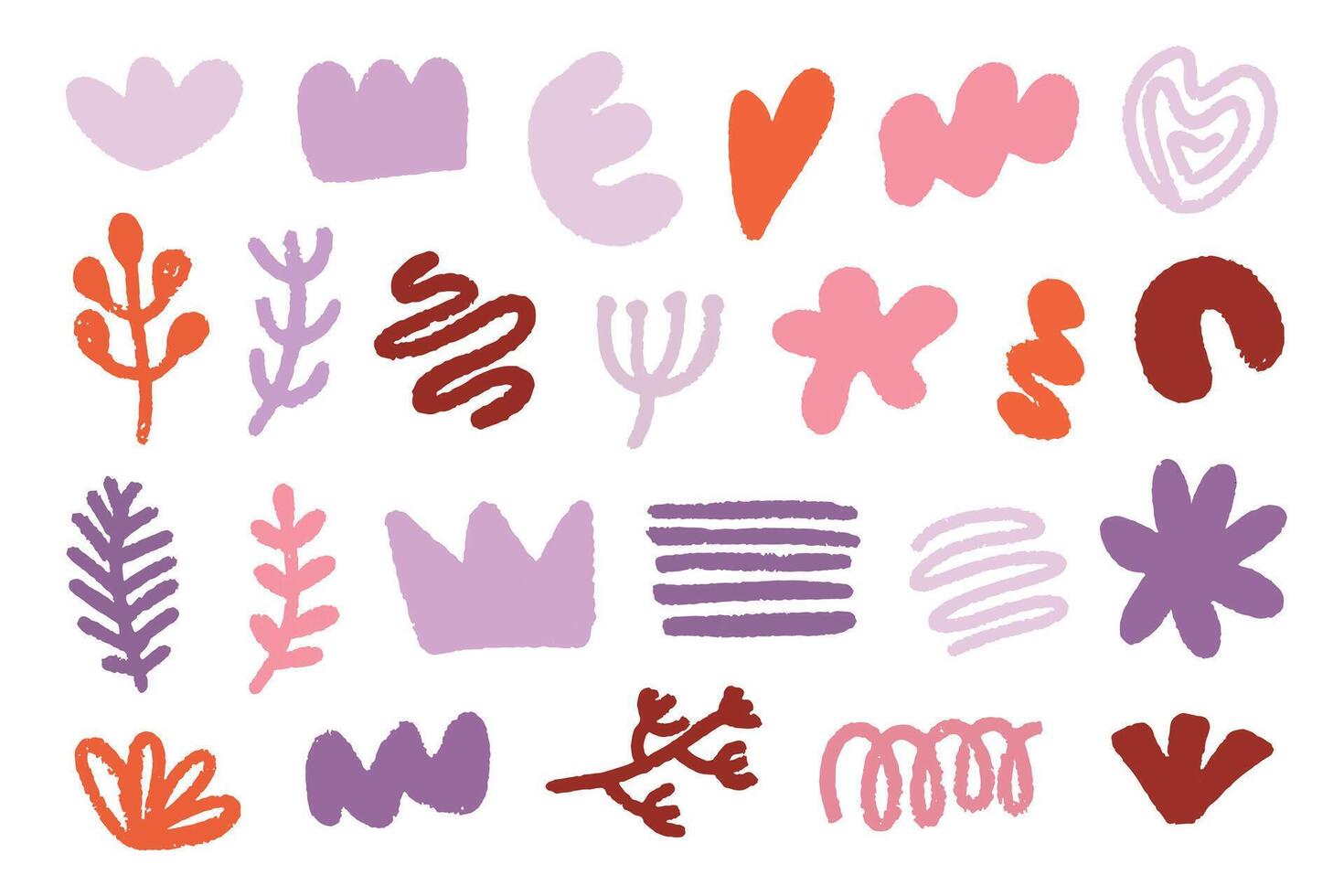 Pastel Color Cute Abstract Shape Collection vector