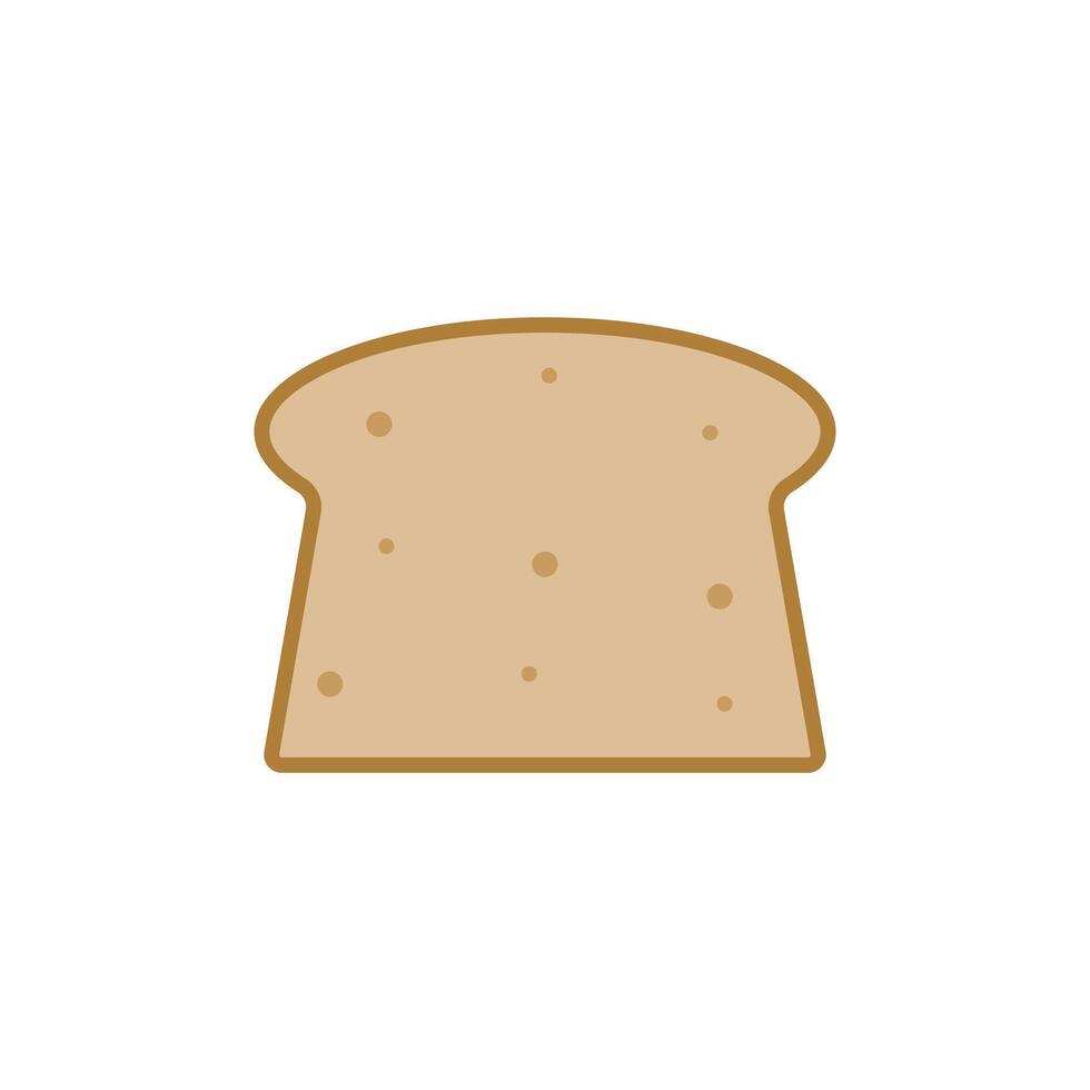 Illustration of a slice of bread toast vector