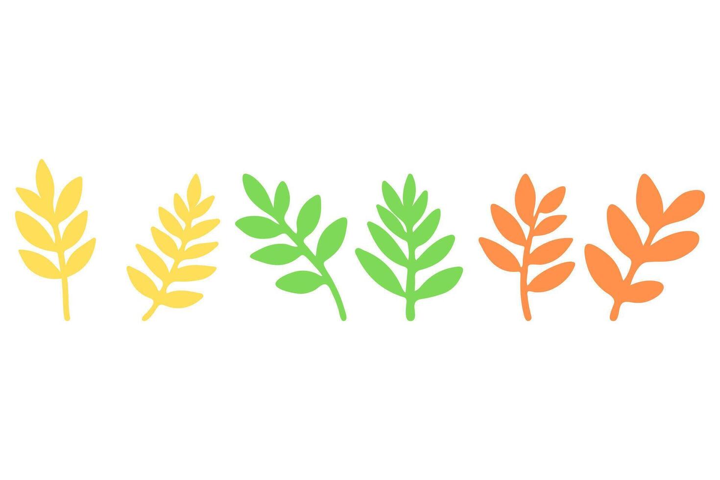 Leaf set icon. Nature herb design vector