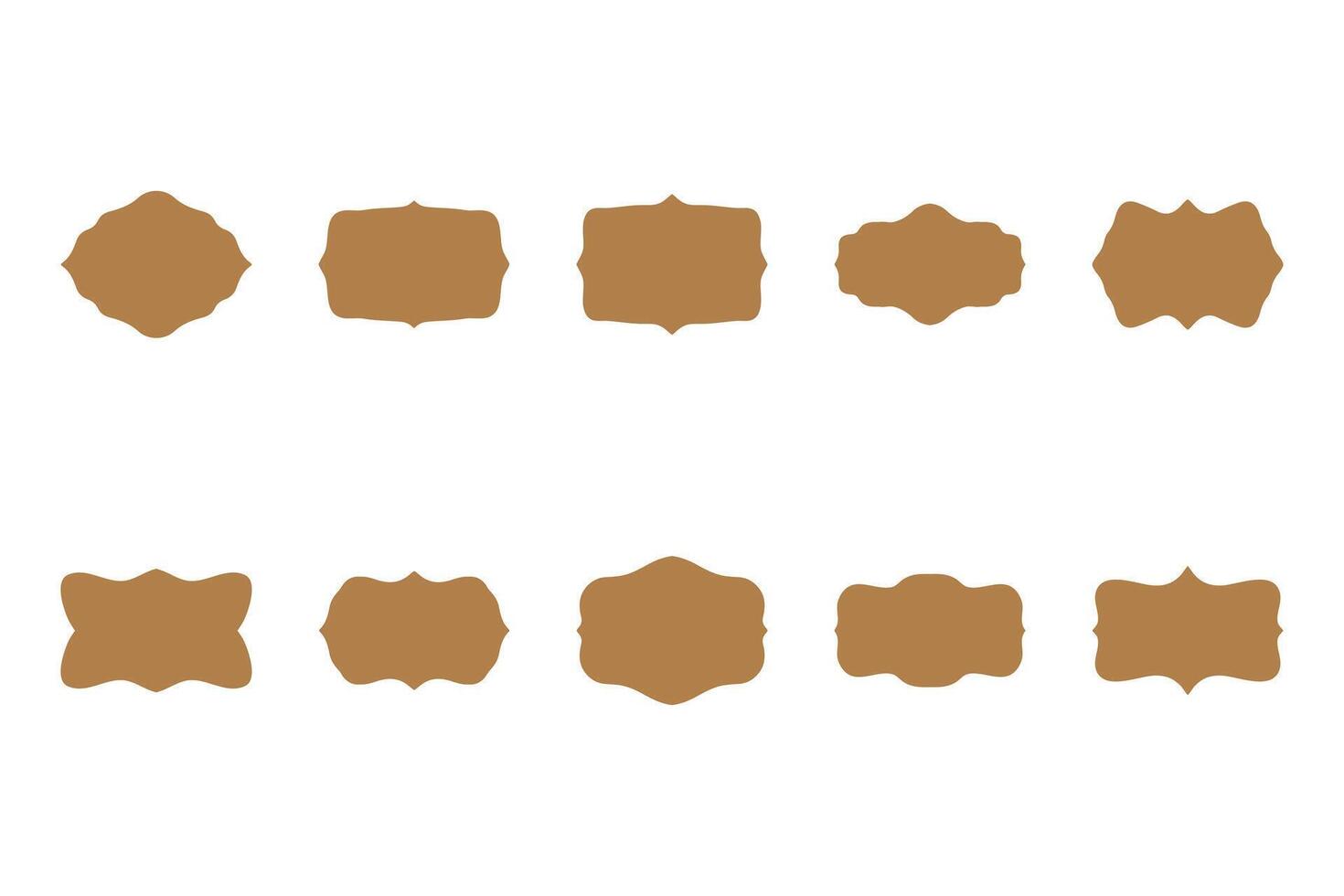 Brand label frame set design vector
