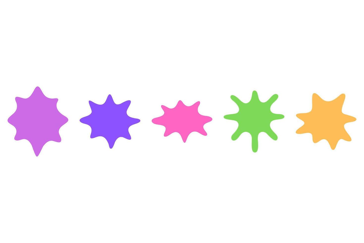 Abstract Splash Shape design set vector