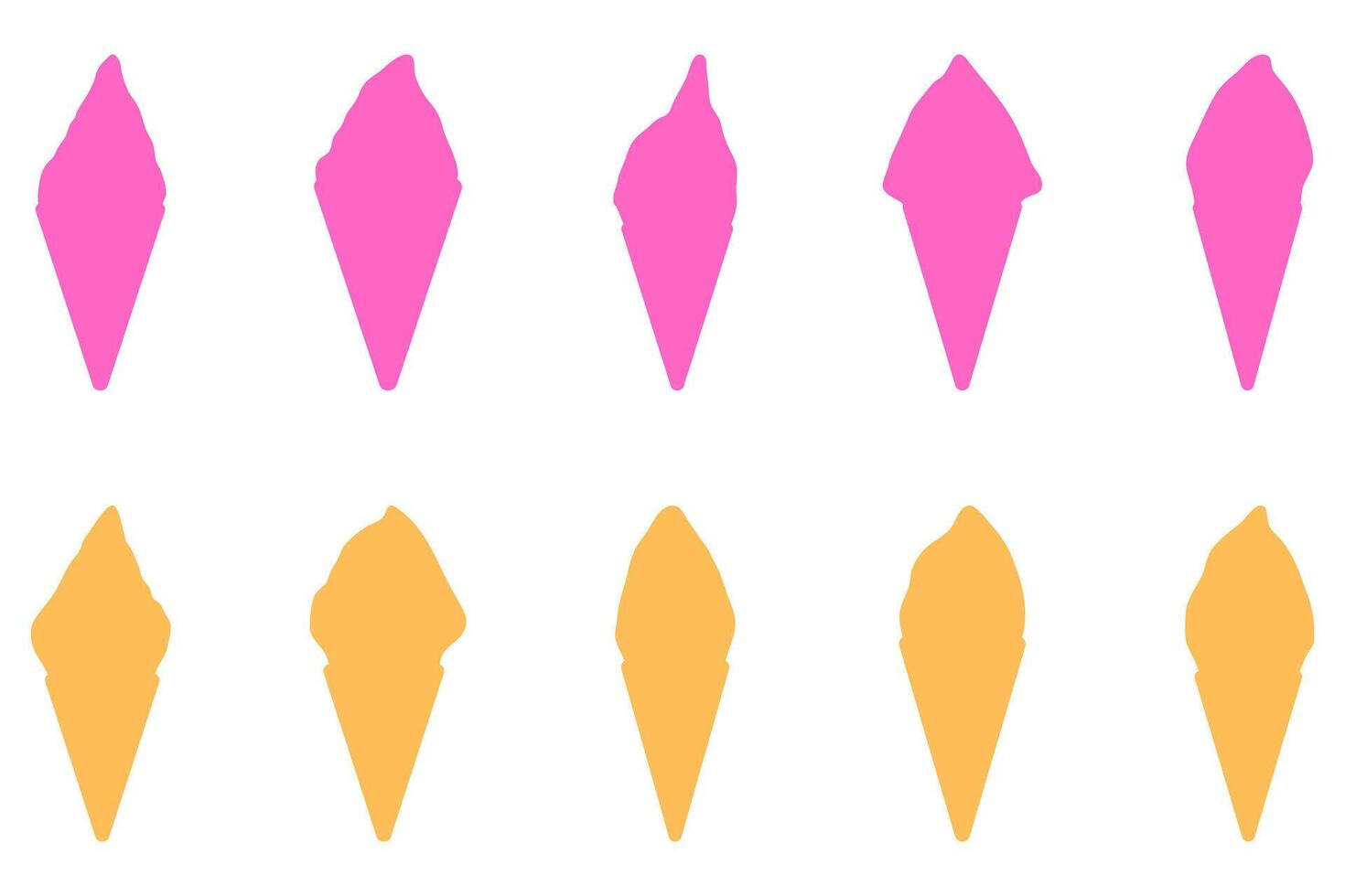 Ice cream cone design set vector