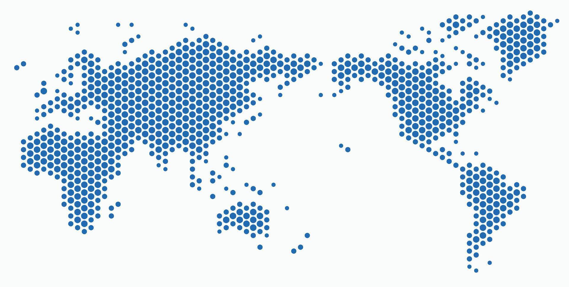 Circle shape world map on white background. vector