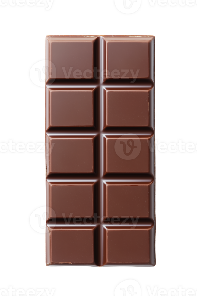 Indulging in a classic chocolate bar with a simple design captured from above png