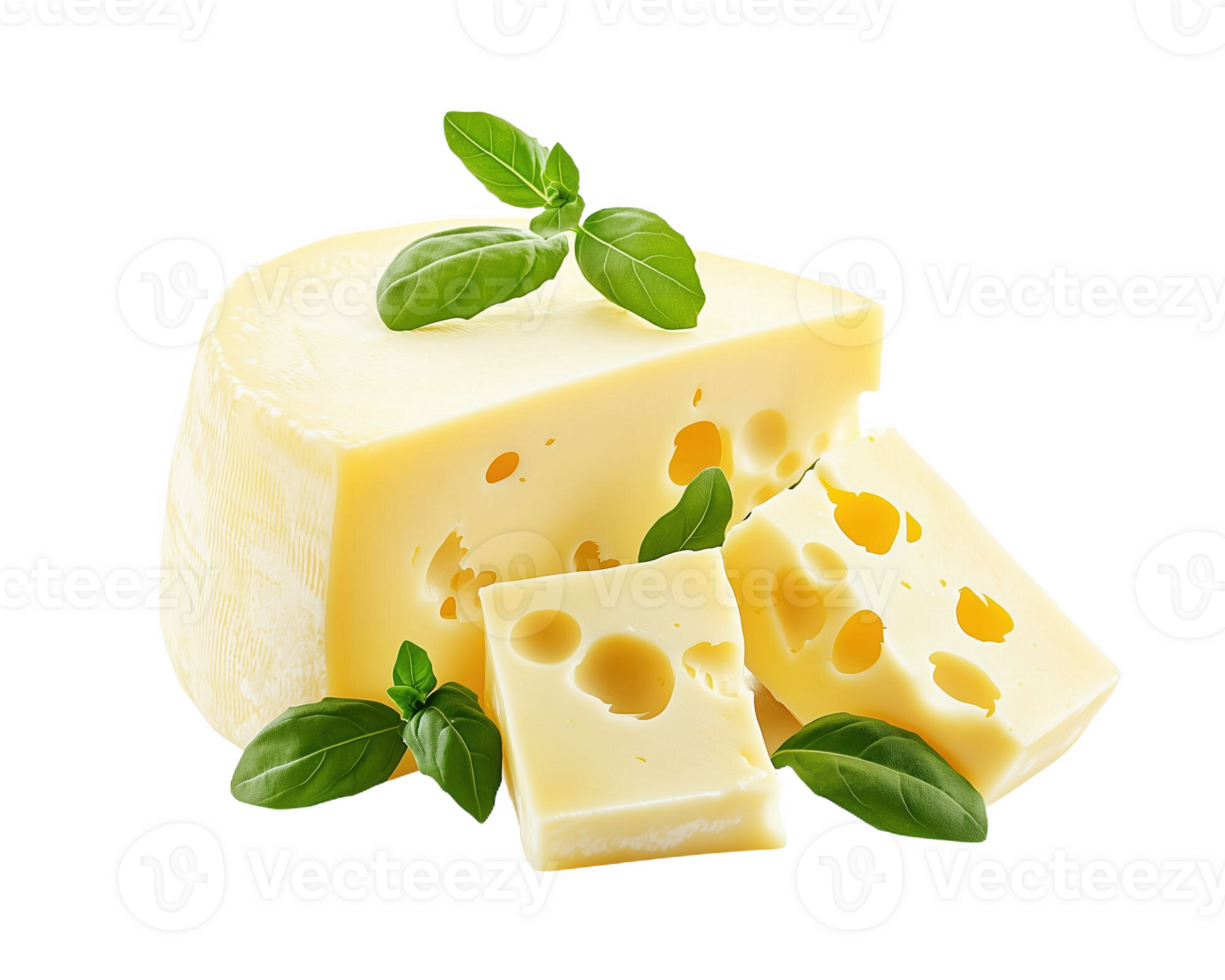 Savoring the aroma of fresh cheese adorned with basil leaves on a pristine background png