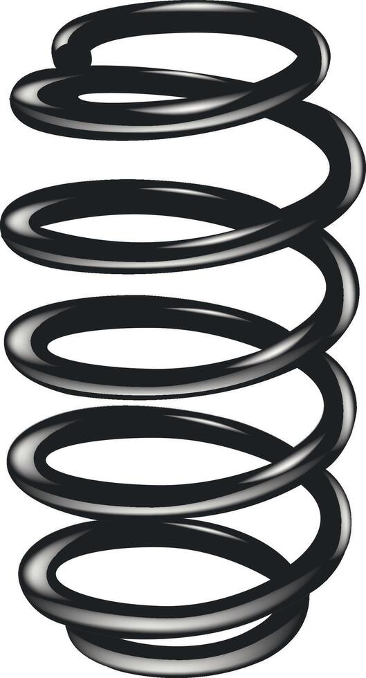 A spring is shown on a white background vector