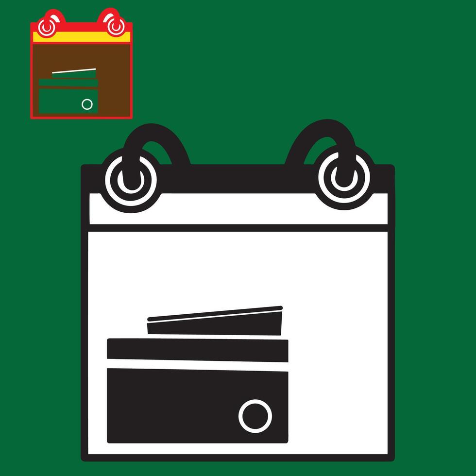 E Commerce icon shopping date and debit card illustration vector