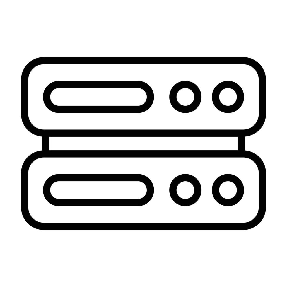 Simple Server icon. The icon can be used for websites, print templates, presentation templates, illustrations, etc vector