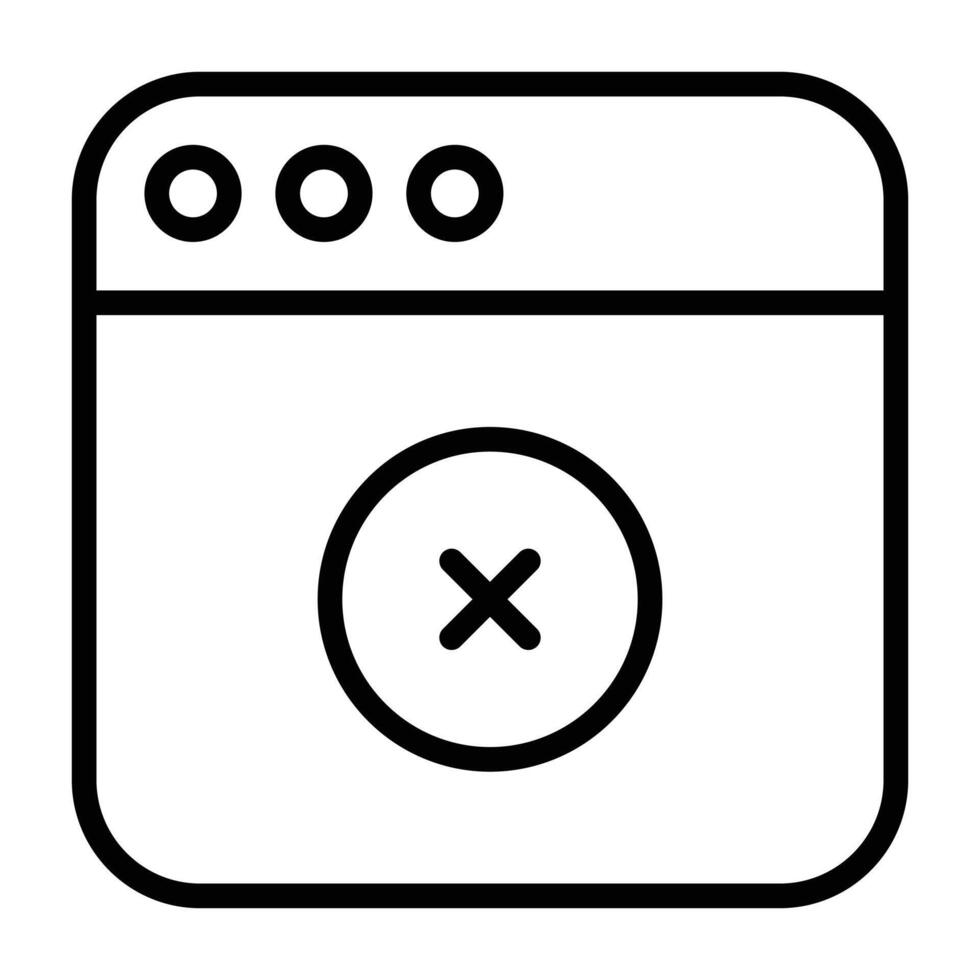 Simple Website icon. The icon can be used for websites, print templates, presentation templates, illustrations, etc vector