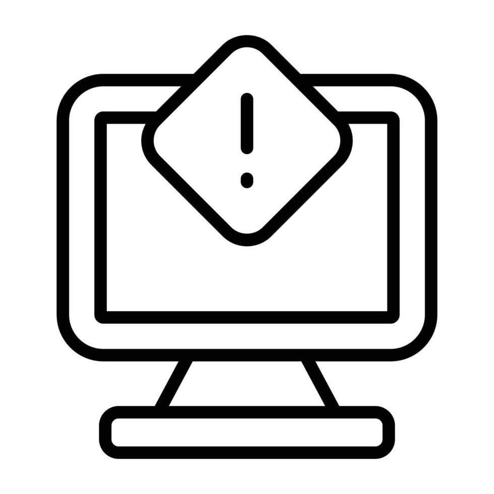 Simple Device Error icon. The icon can be used for websites, print templates, presentation templates, illustrations, etc vector