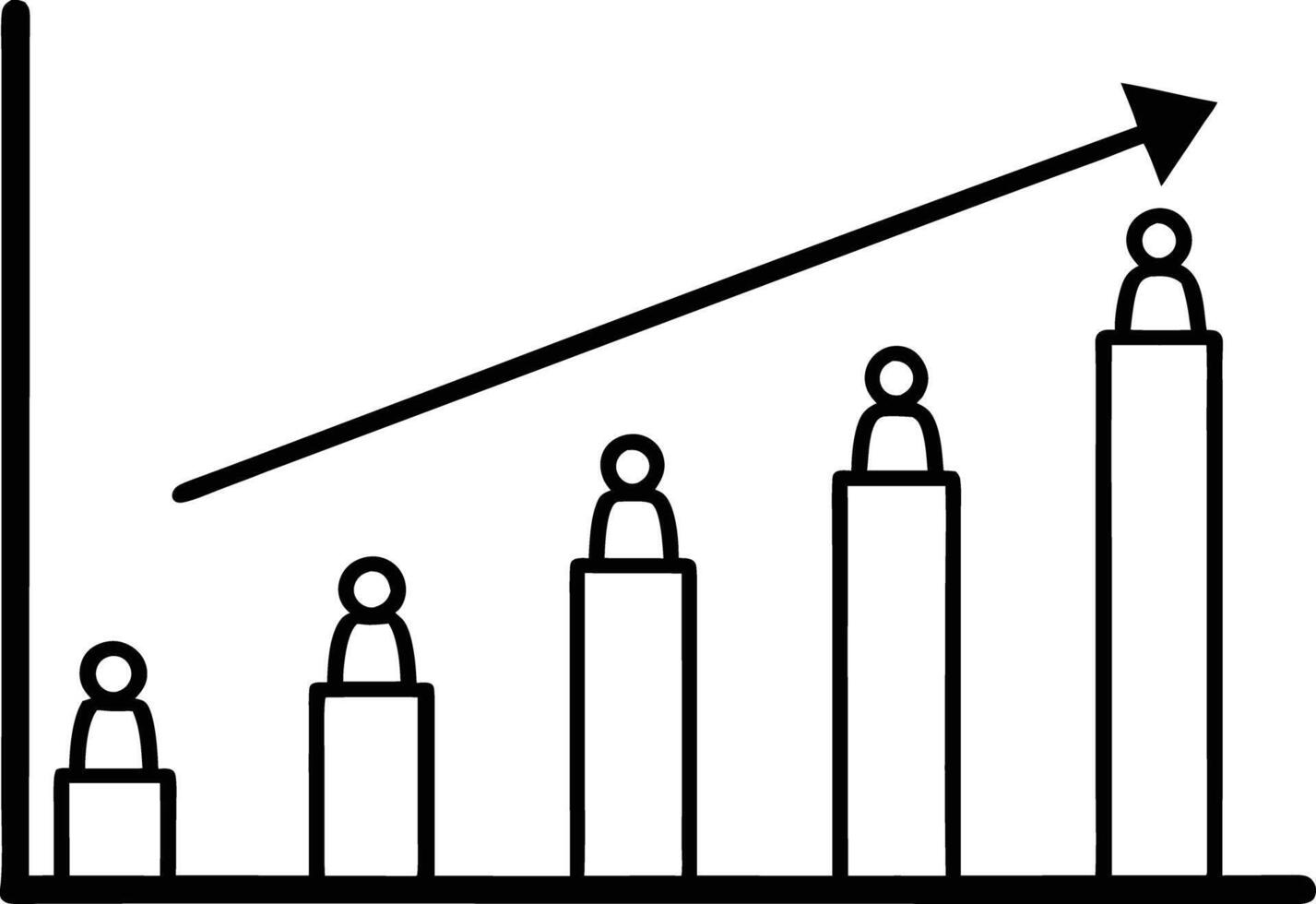 Competence efficiency skills icon, Population growth icon vector