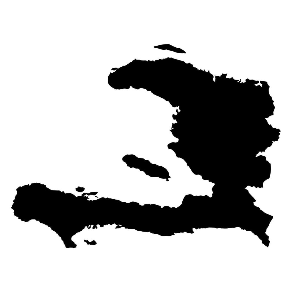 Silhouette of a Haiti Country land Map vector