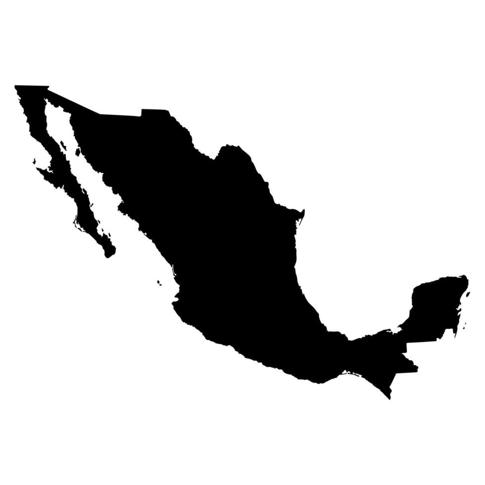 Silhouette of a Mexico Country land Map vector