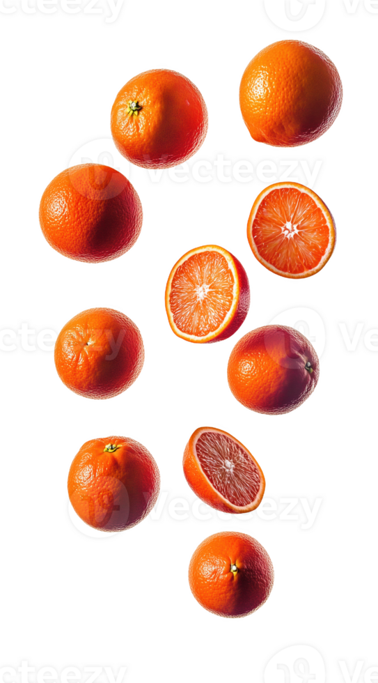 Bright red oranges artfully scattered evoke summer vibes png