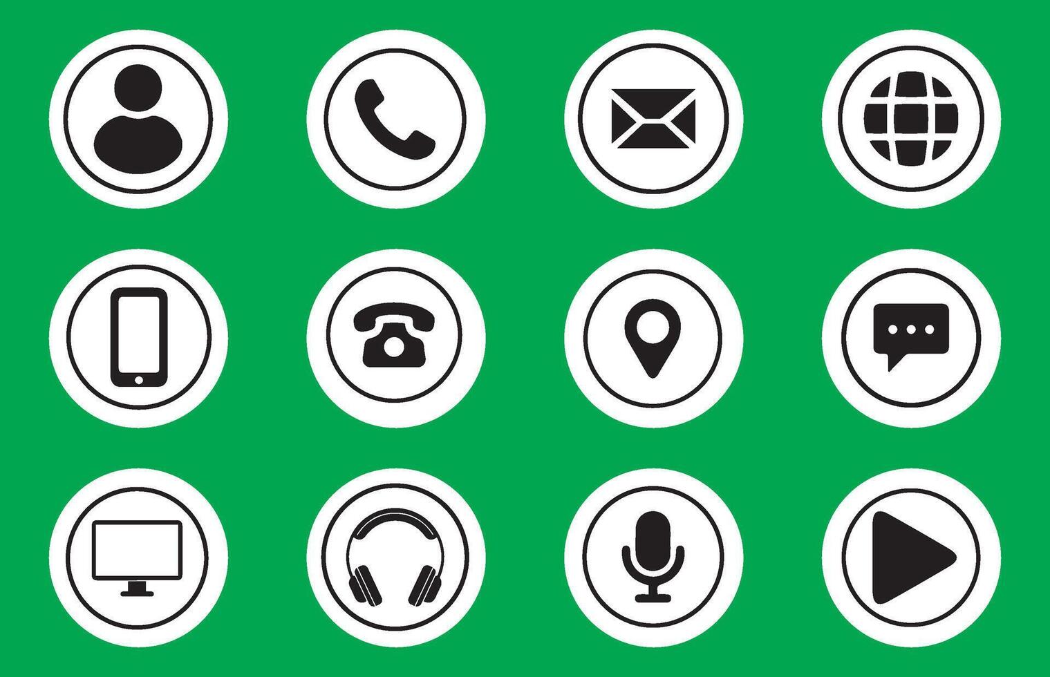 Website icon set. Telephone icon symbol. Phone icon illustration EPS 10 vector