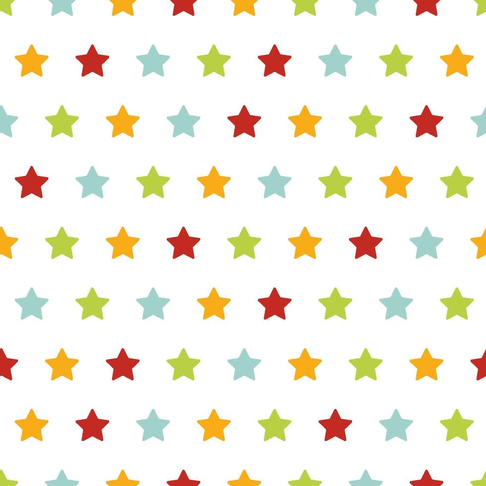 Seamless pattern with colored stars. Cute Baby Pattern for Background, Poster, Textile vector