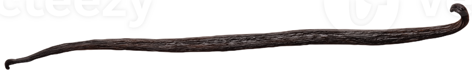 Curved vanilla bean highlighting its rich aroma and culinary uses in the kitchen png