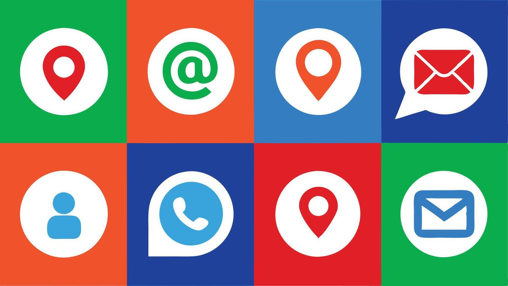 Contact us icon set.Contact and Communication Icons.Set of Communication icon.Set of Socia vector