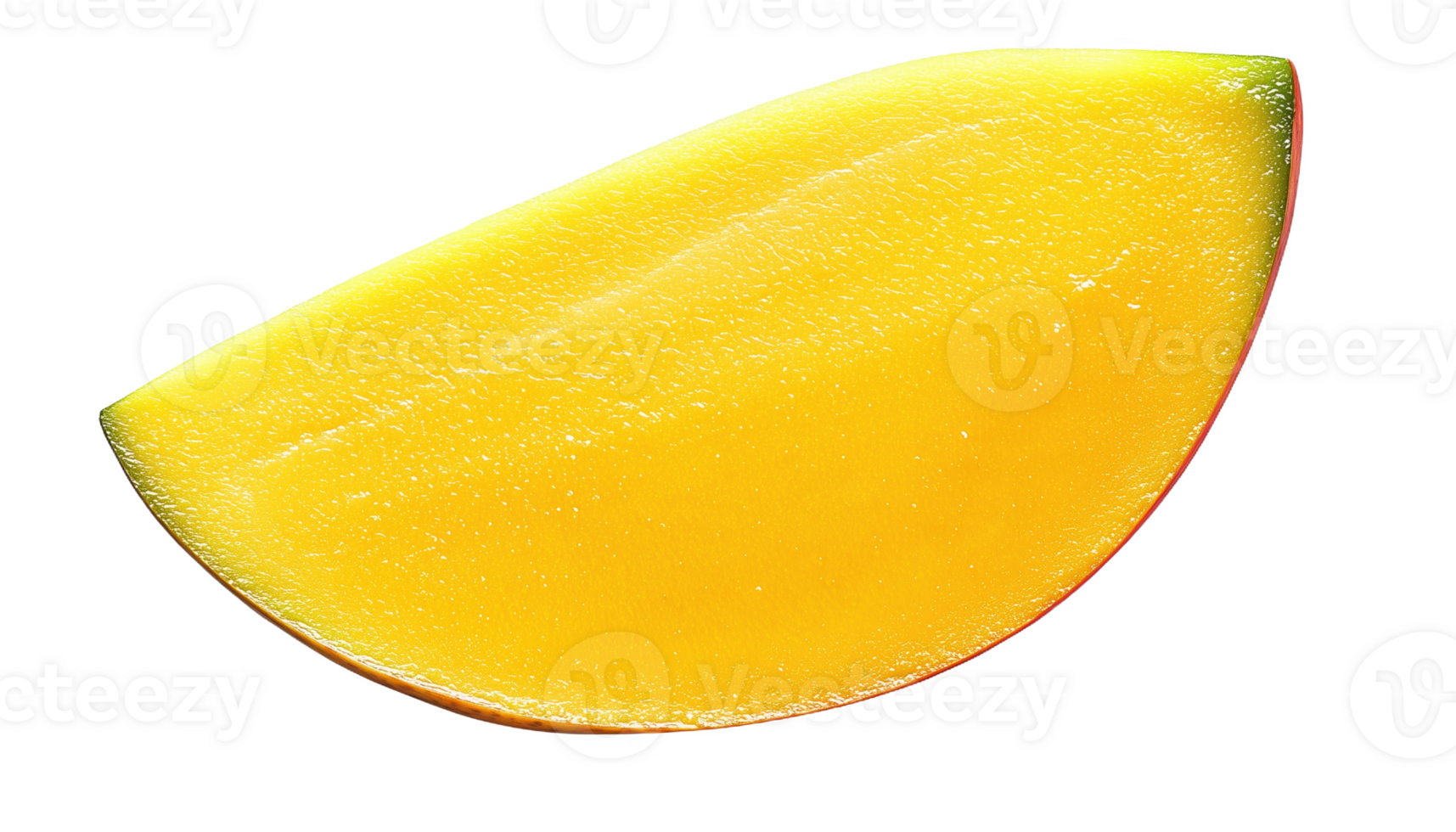 Vibrant slice of ripe mango displayed from above png