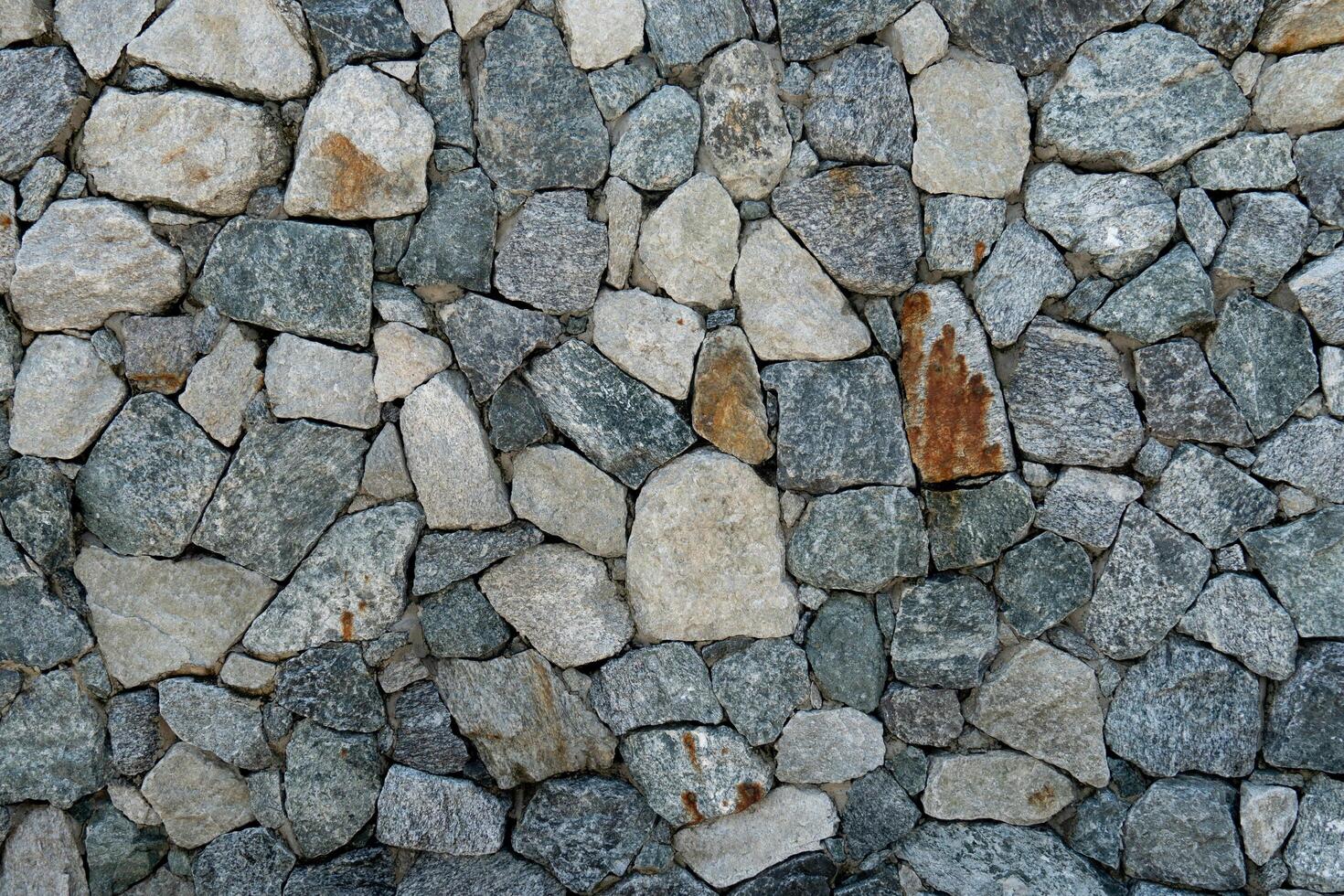 Large rocks line the wall. For background and textured. photo