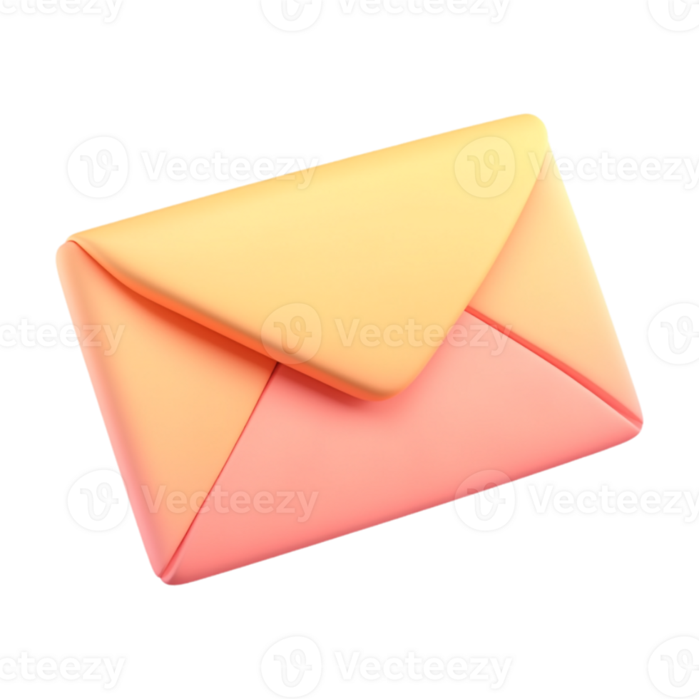 An orange envelope with a pink envelope inside png