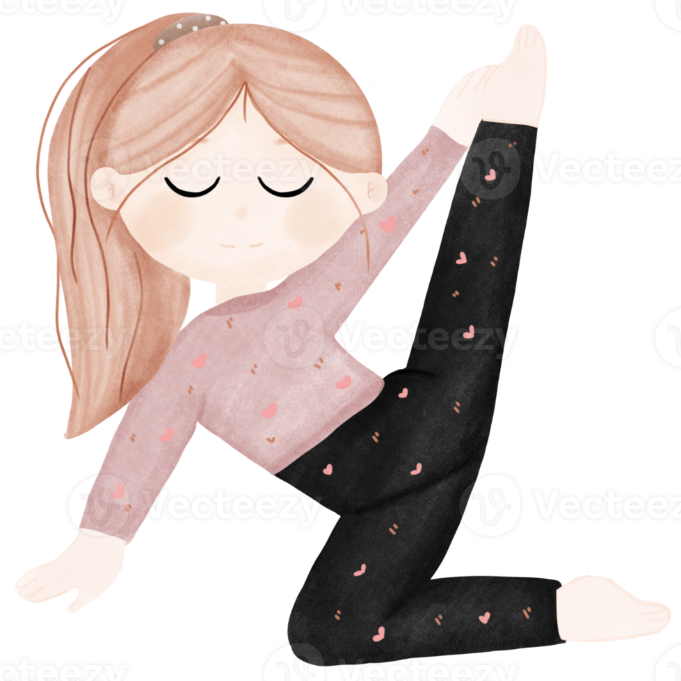 Yoga on a mat in various poses png