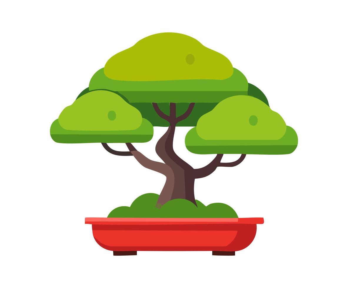 a Bonsai Tree simple illustration vector