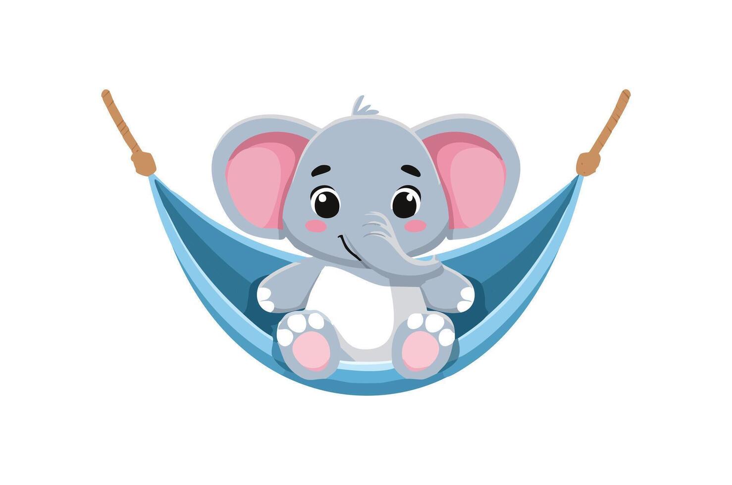 elephant sitting on a hammock vector