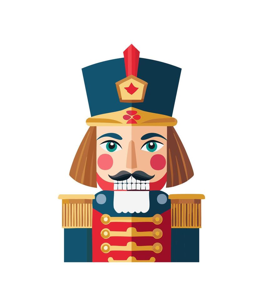 nutcracker face square jaw vector