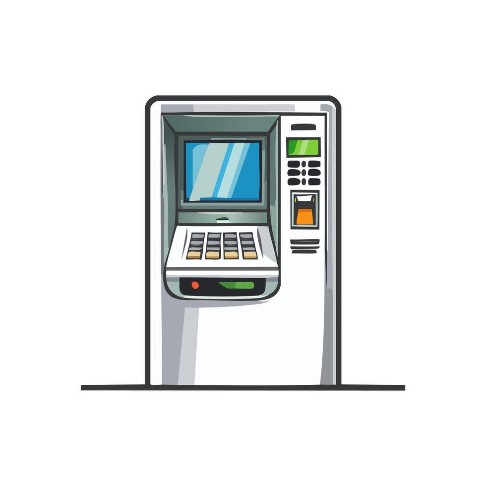 ATM machine icon vector