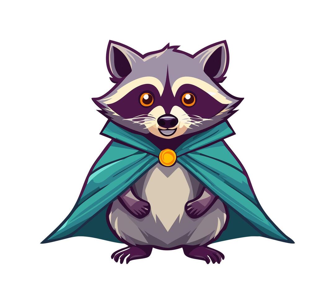 Rogue Raccoon with a Cloak vector