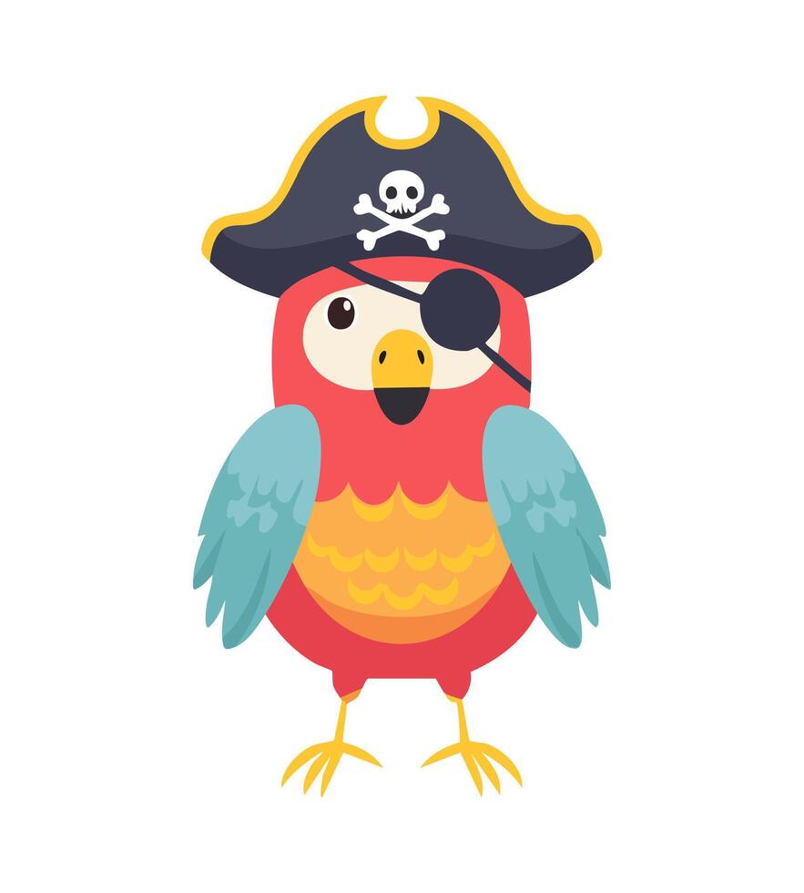 Pirate Parrot with an Eyepatch vector
