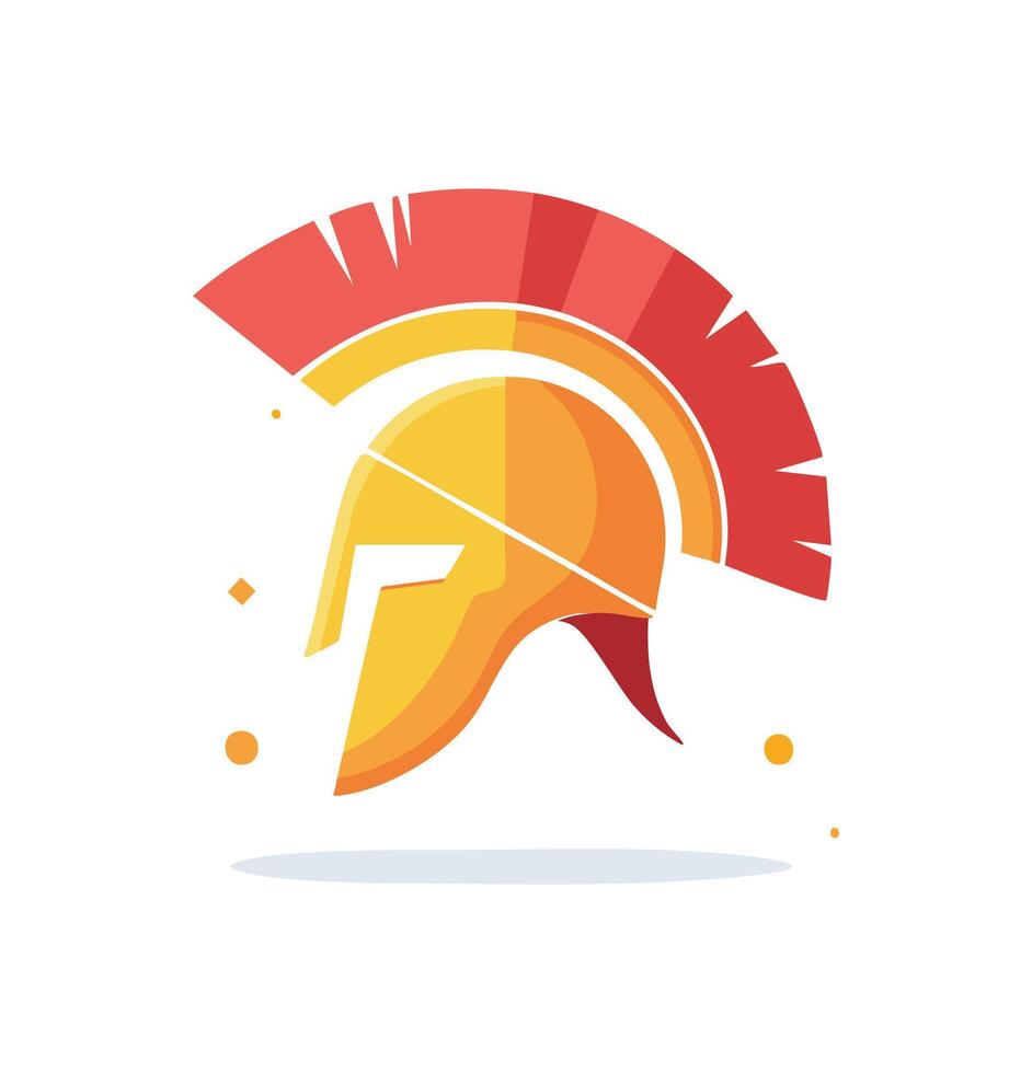 Geometric Gladiator Helmet vector