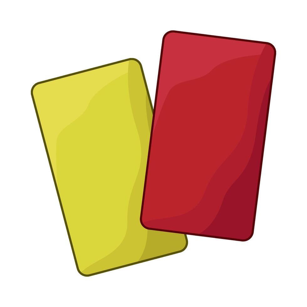 illustration of red card and yellow card vector