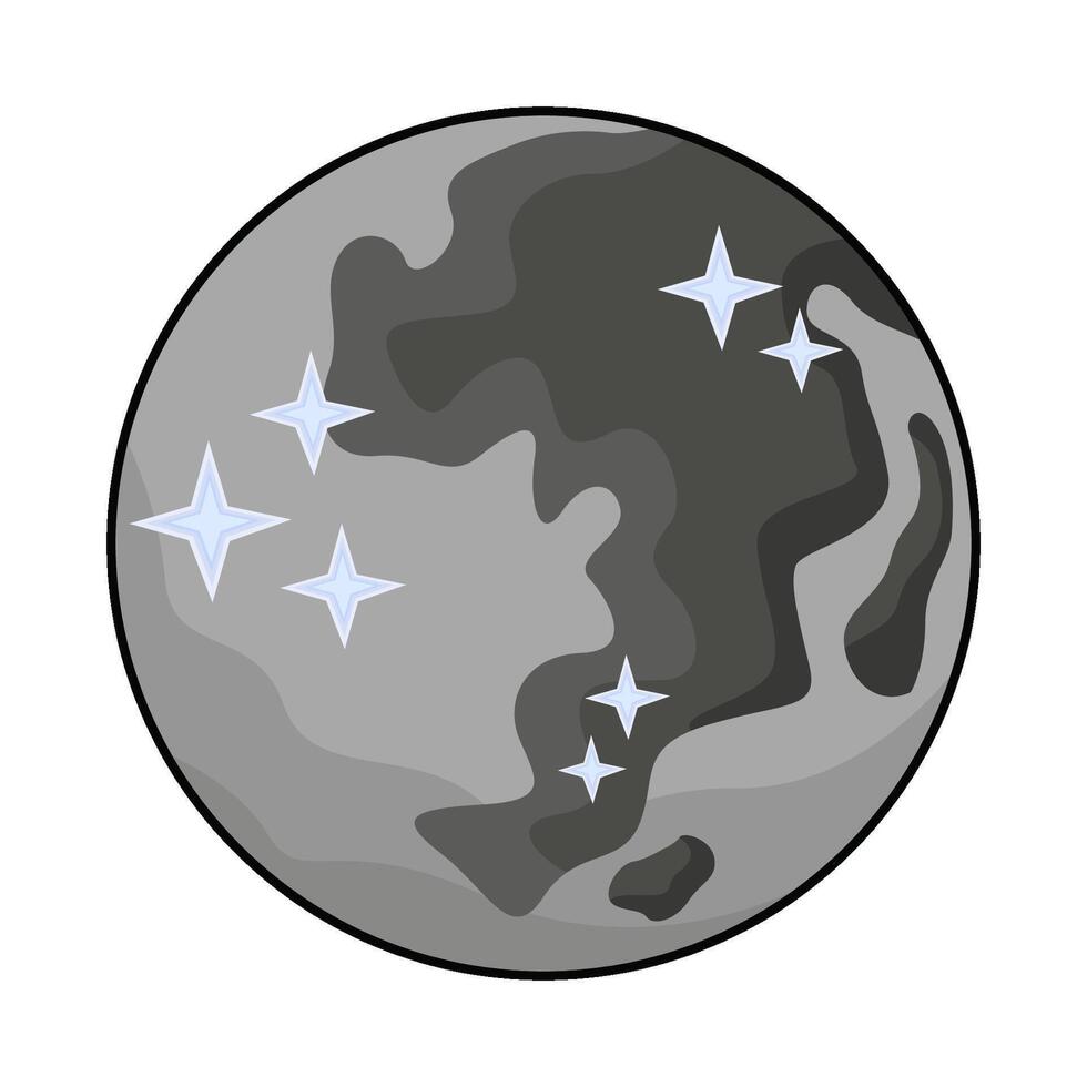 illustration of moon vector