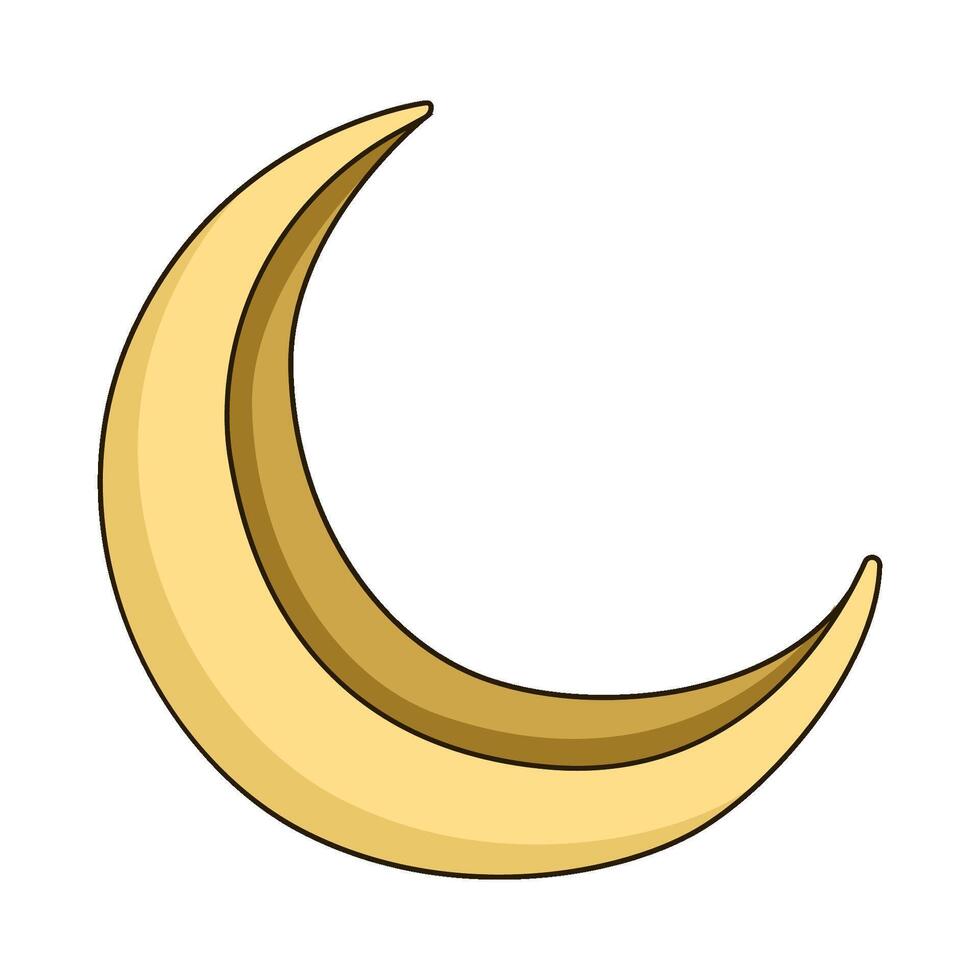 illustration of crescent moon vector