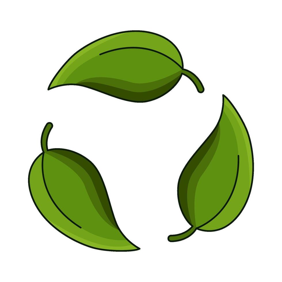 illustration of leaf recycle vector