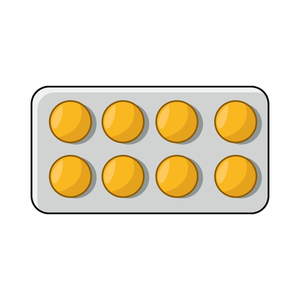 illustration of pills blister vector