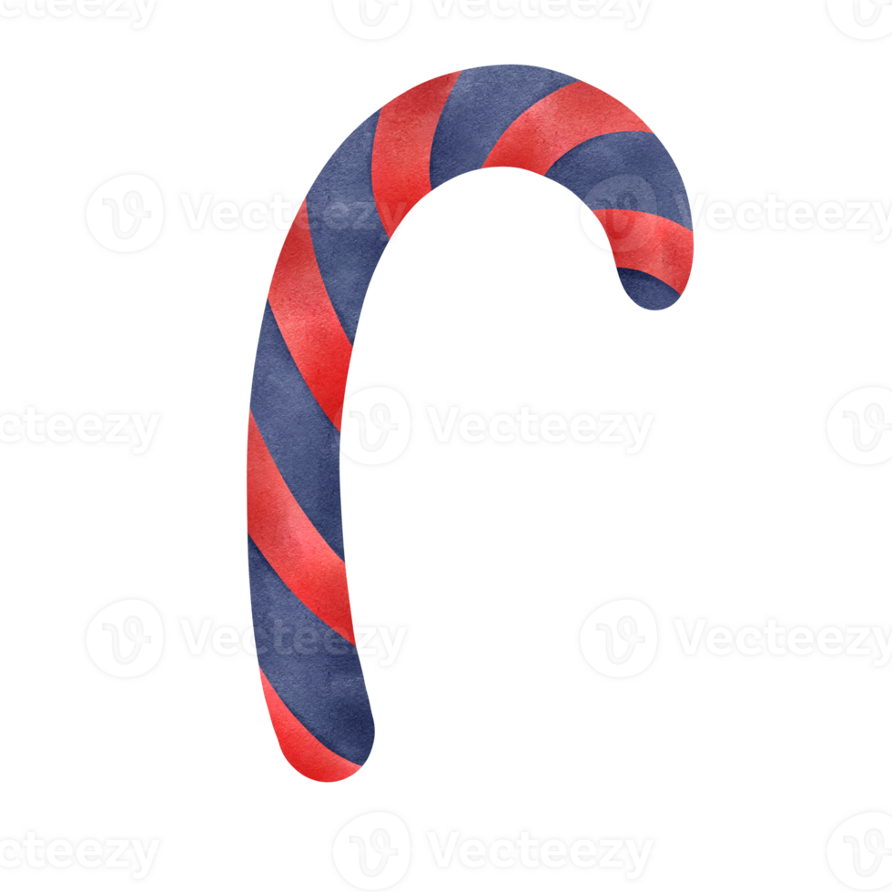 Christmas candy canes with red and blue stripes. png