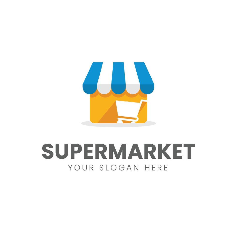 Supermarket logo design template vector