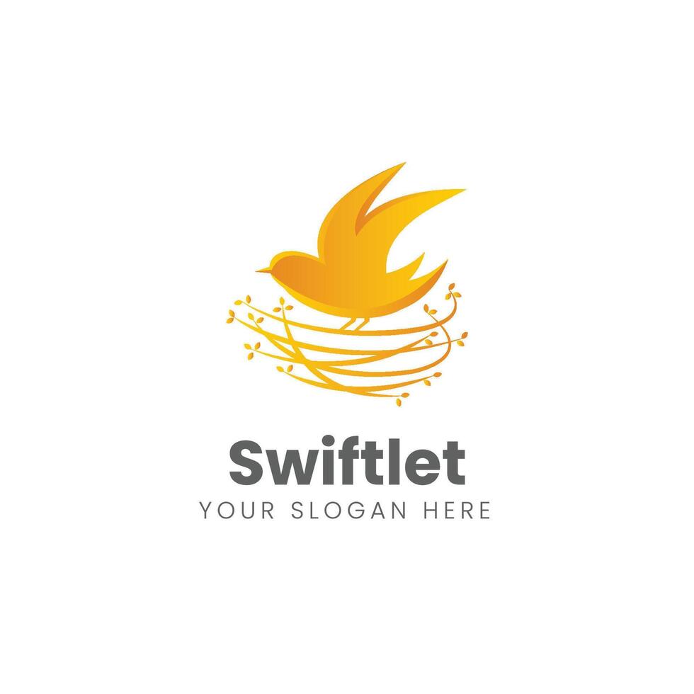 Swiftlet logo design vector