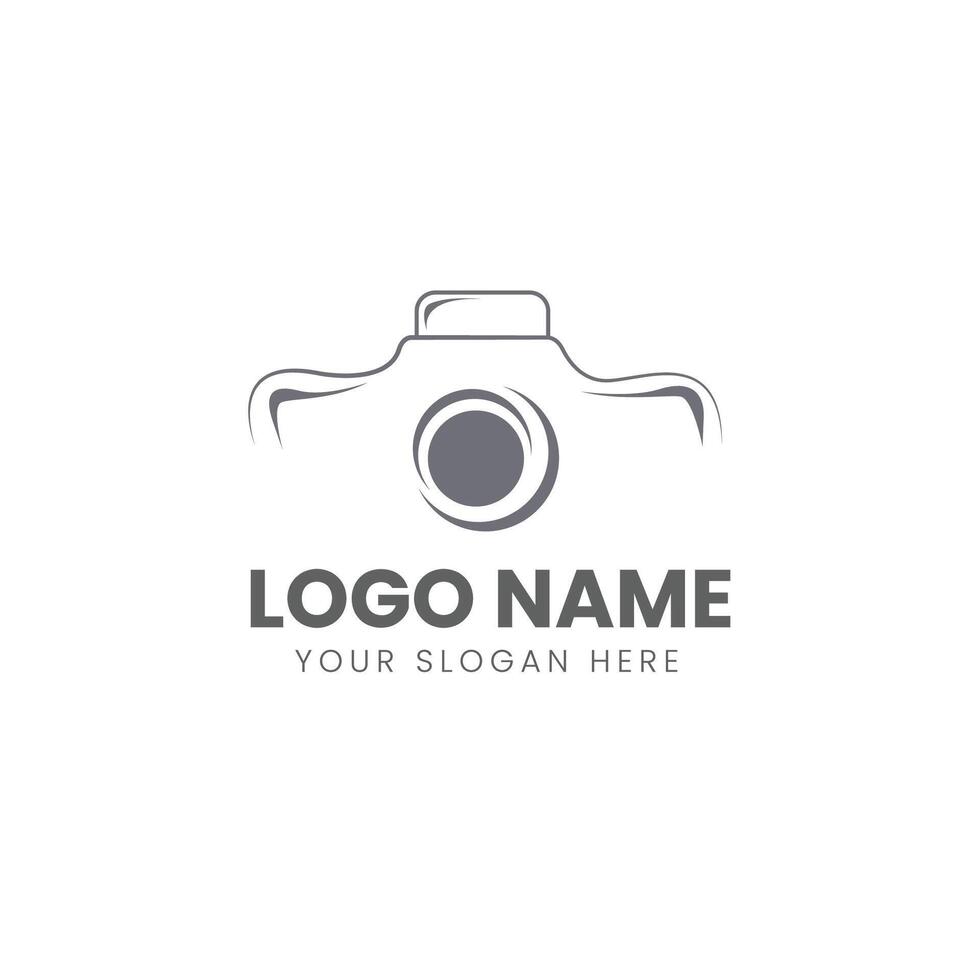 A camera logo design template vector
