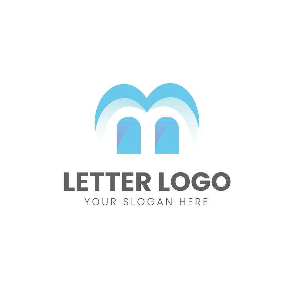 Letter m logo design template vector