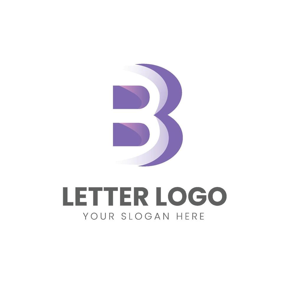 Letter b logo template design vector
