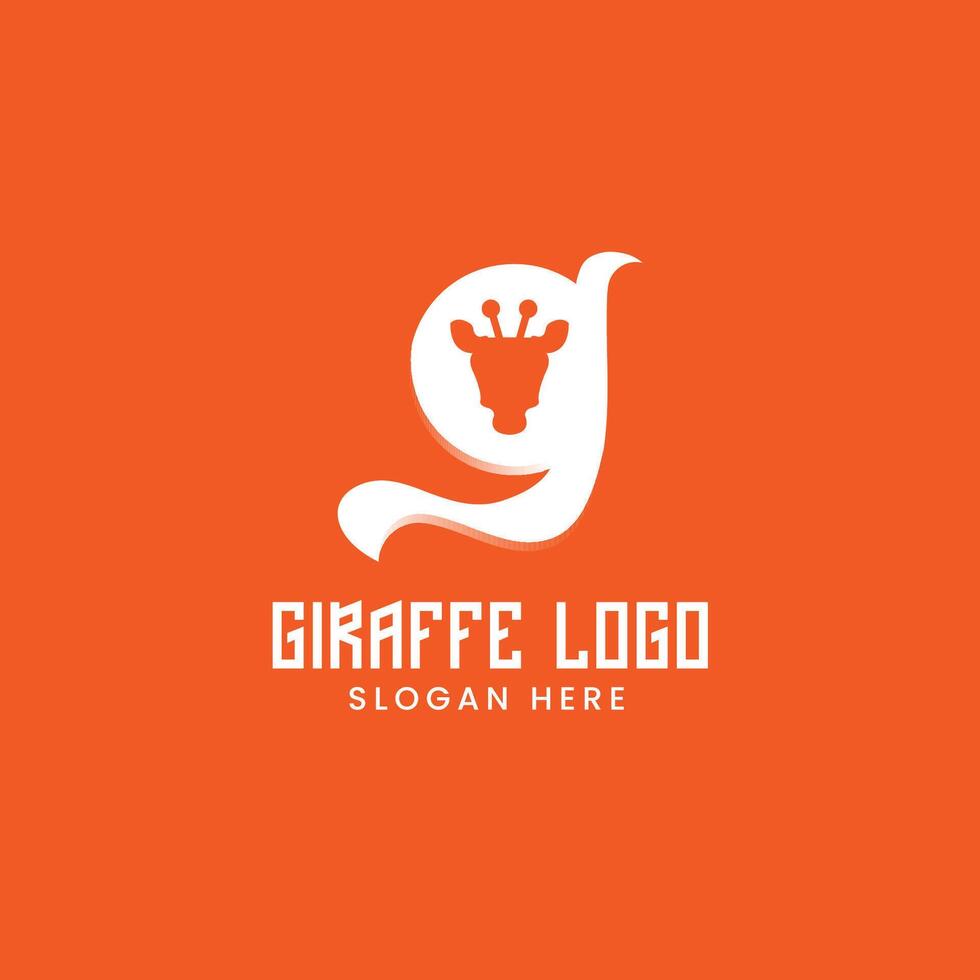 Giraffe logo design vector