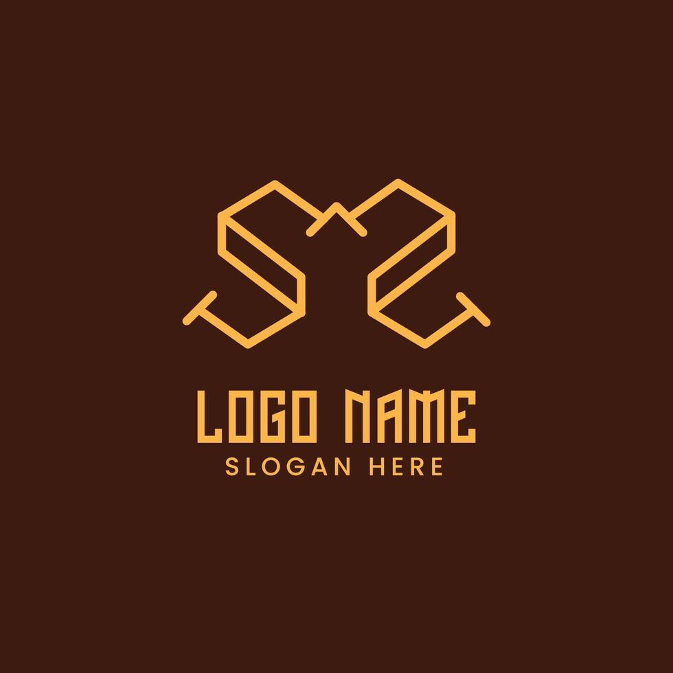 A logo design for a company that is made up of two letters vector