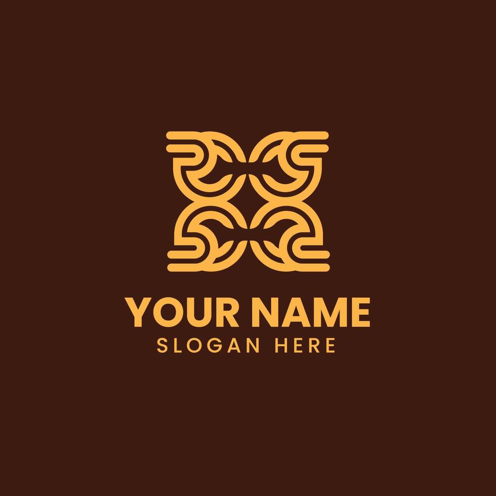A logo design for a business that is made up of two circles vector